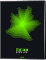 Framed Stuttgart Radiant Map 3
