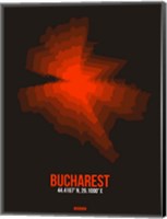 Framed Bucharest Radiant Map 1