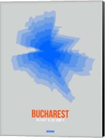 Framed Bucharest Radiant Map 2
