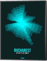 Framed Bucharest Radiant Map 3