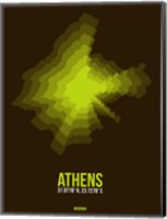 Framed Athens Radiant Map 1