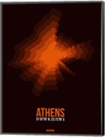 Framed Athens Radiant Map 3