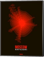 Framed Moscow Radiant Map 1