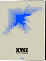 Framed Denver Radiant Map 2