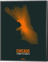 Framed Chicago Radiant Map 4