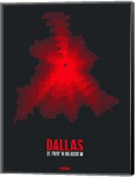 Framed Dallas Radiant Map 3