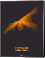 Framed Cleveland Radiant Map 3