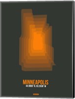 Framed Minneapolis Radiant Map 3