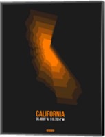 Framed California Radiant Map 2