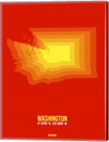 Framed Washington Radiant Map 1