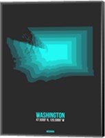 Framed Washington Radiant Map 4