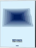 Framed North Dakota Radiant Map 2