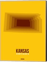 Framed Kansas Radiant Map 2