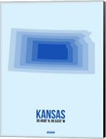 Framed Kansas Radiant Map 3