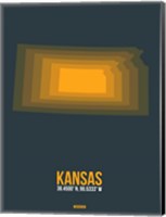 Framed Kansas Radiant Map 4