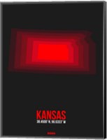Framed Kansas Radiant Map 6