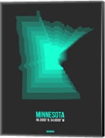 Framed Minnesota Radiant Map 4