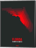 Framed Florida Radiant Map 5
