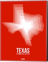 Framed Texas Radiant Map 3