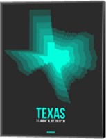 Framed Texas Radiant Map 6