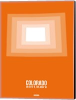 Framed Colorado Radiant Map 3