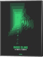 Framed Rhode Island Radiant Map 6