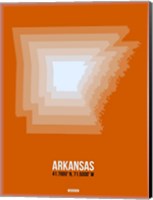 Framed Arkansas Radiant Map 3