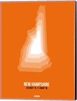 Framed New Hampshire Radiant Map 3