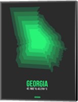 Framed Georgia Radiant Map 4