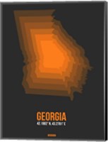 Framed Georgia Radiant Map 5