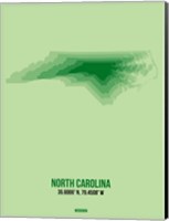 Framed North Carolina Radiant Map 2
