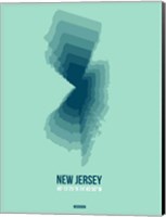 Framed New Jersey Radiant Map 2