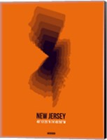 Framed New Jersey Radiant Map 3