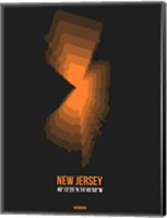 Framed New Jersey Radiant Map 5