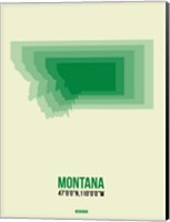 Framed Montana Radiant Map 7