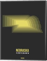 Framed Nebraska Radiant Map 5