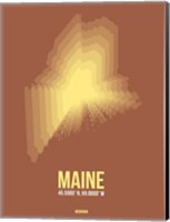 Framed Maine Radiant Map 3