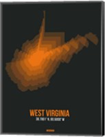 Framed West Virginia Radiant Map 5