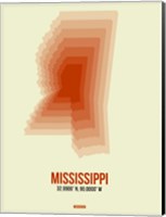 Framed Mississippi Radiant Map 1