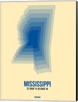 Framed Mississippi Radiant Map 2