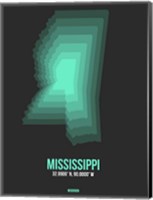 Framed Mississippi Radiant Map 4