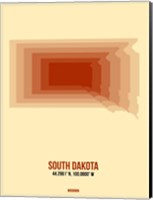Framed South Dakota Radiant Map 1