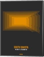 Framed South Dakota Radiant Map 6