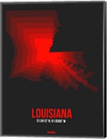 Framed Louisiana Radiant Map 4