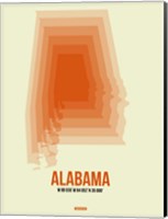 Framed Alabama Radiant Map 1