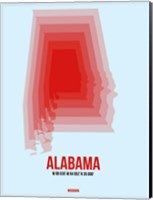 Framed Alabama Radiant Map 2