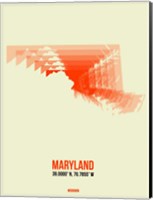 Framed Maryland Radiant Map 3