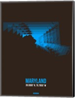Framed Maryland Radiant Map 4