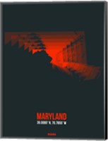 Framed Maryland Radiant Map 5