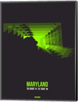 Framed Maryland Radiant Map 6